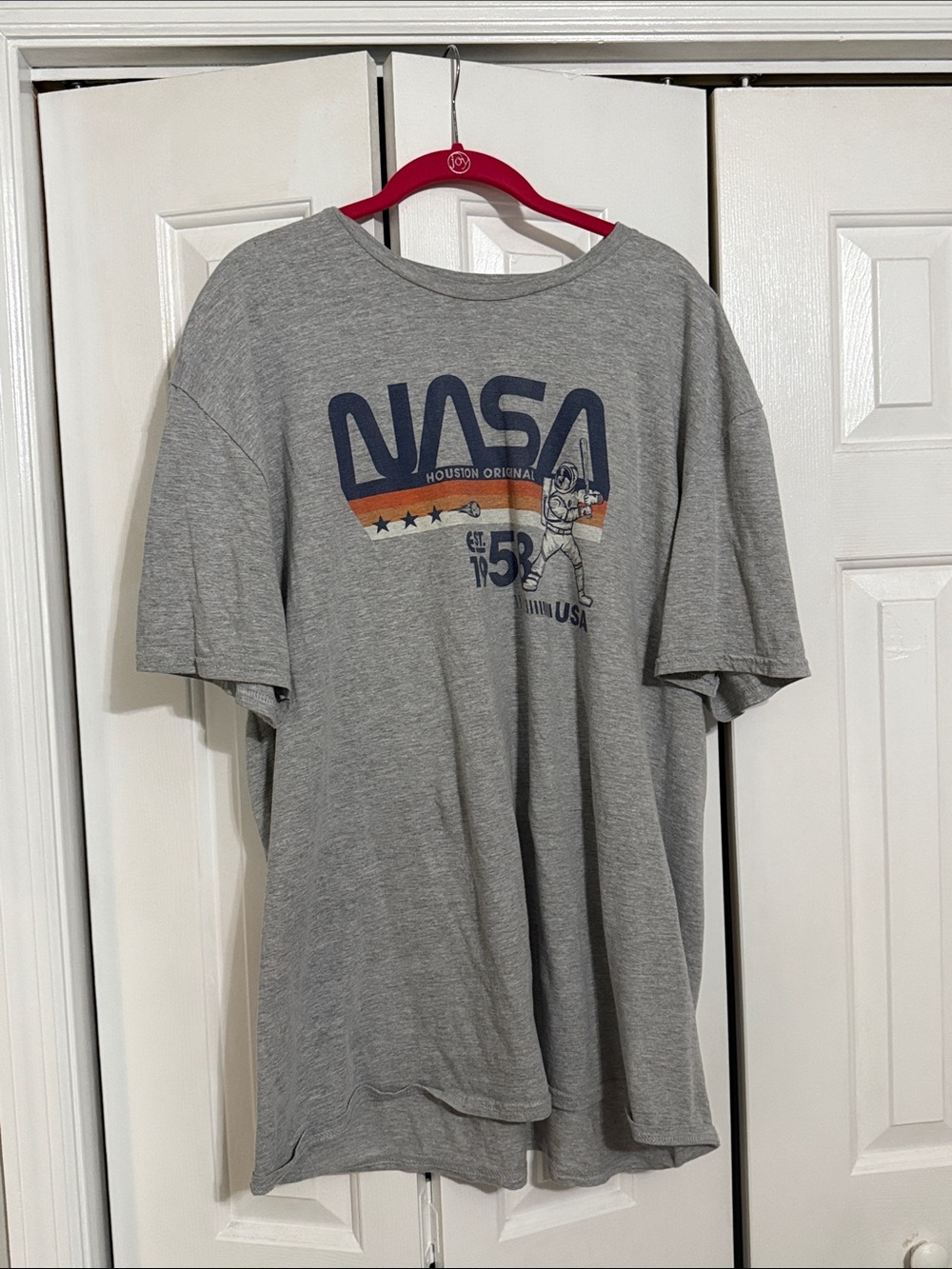 NASA Houston Original USA 2XL Gildan Graphic Short-Sleeve Tee - Gray
